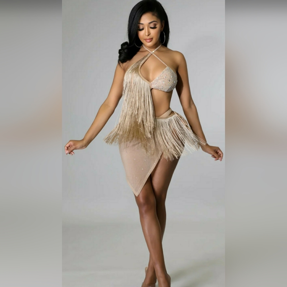 Champagne Dreams Tassle Dress